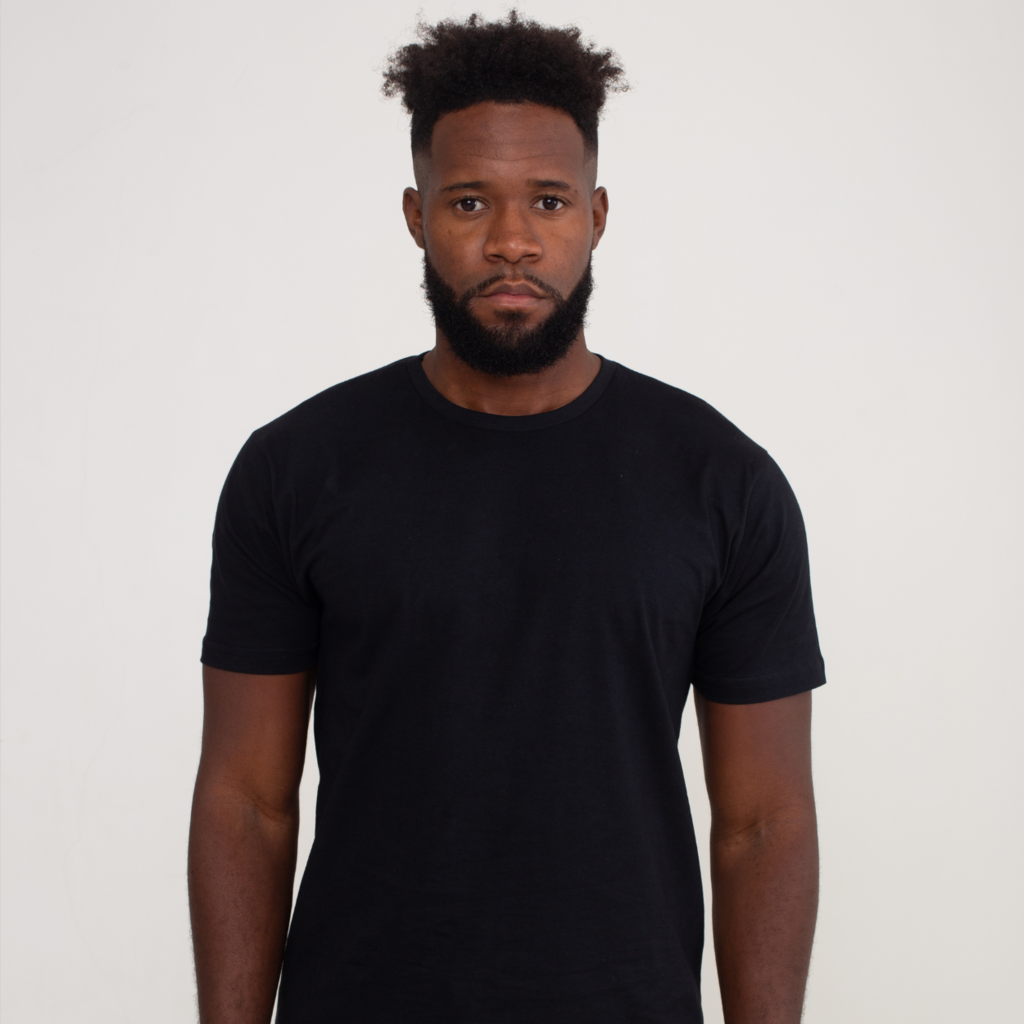 Camisa Preta de Malha 100% Algodão