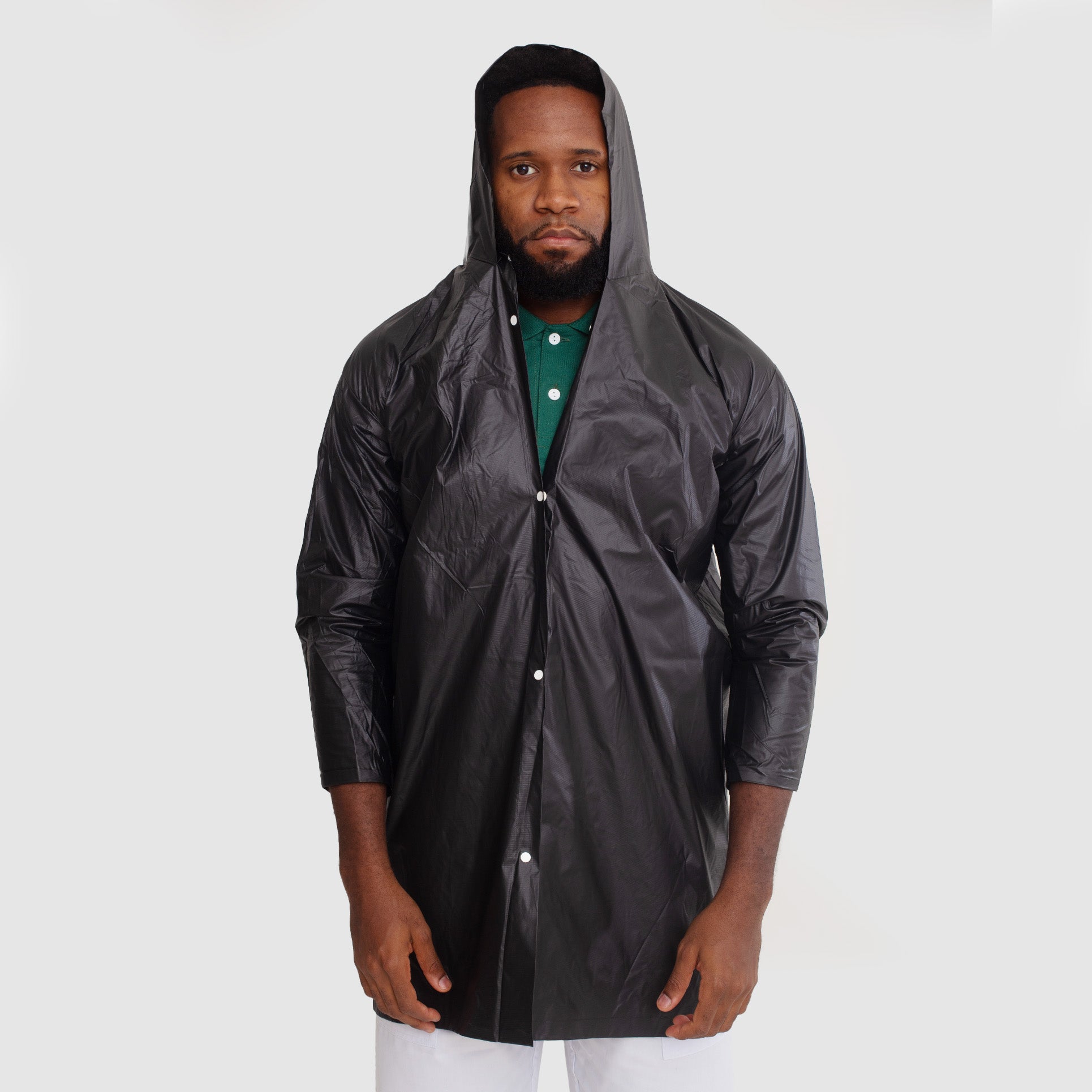 Capa de Chuva Forrada Preta