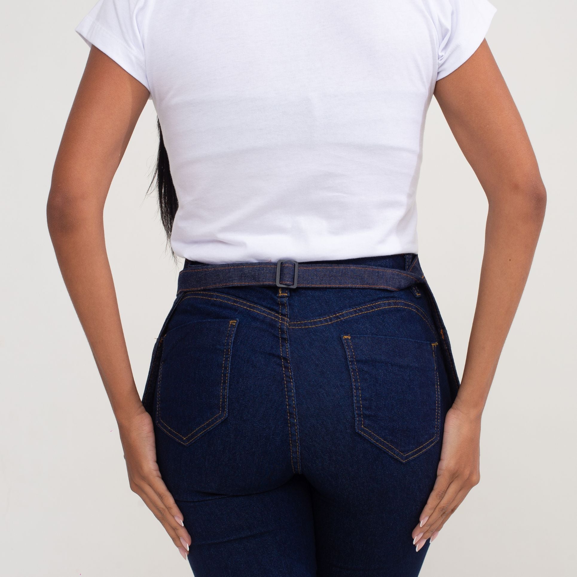 Avental Pochete Jeans Com Bolso