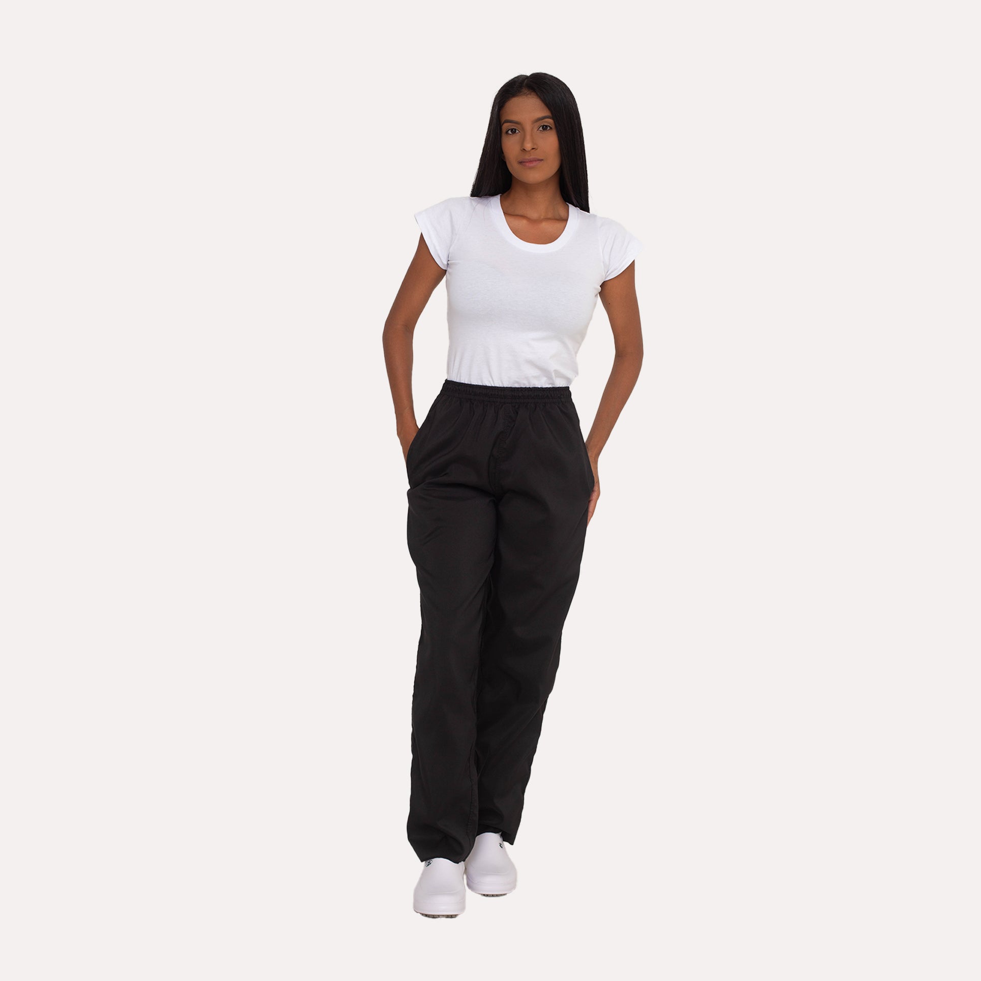 Calça Preta com elástico Oxford