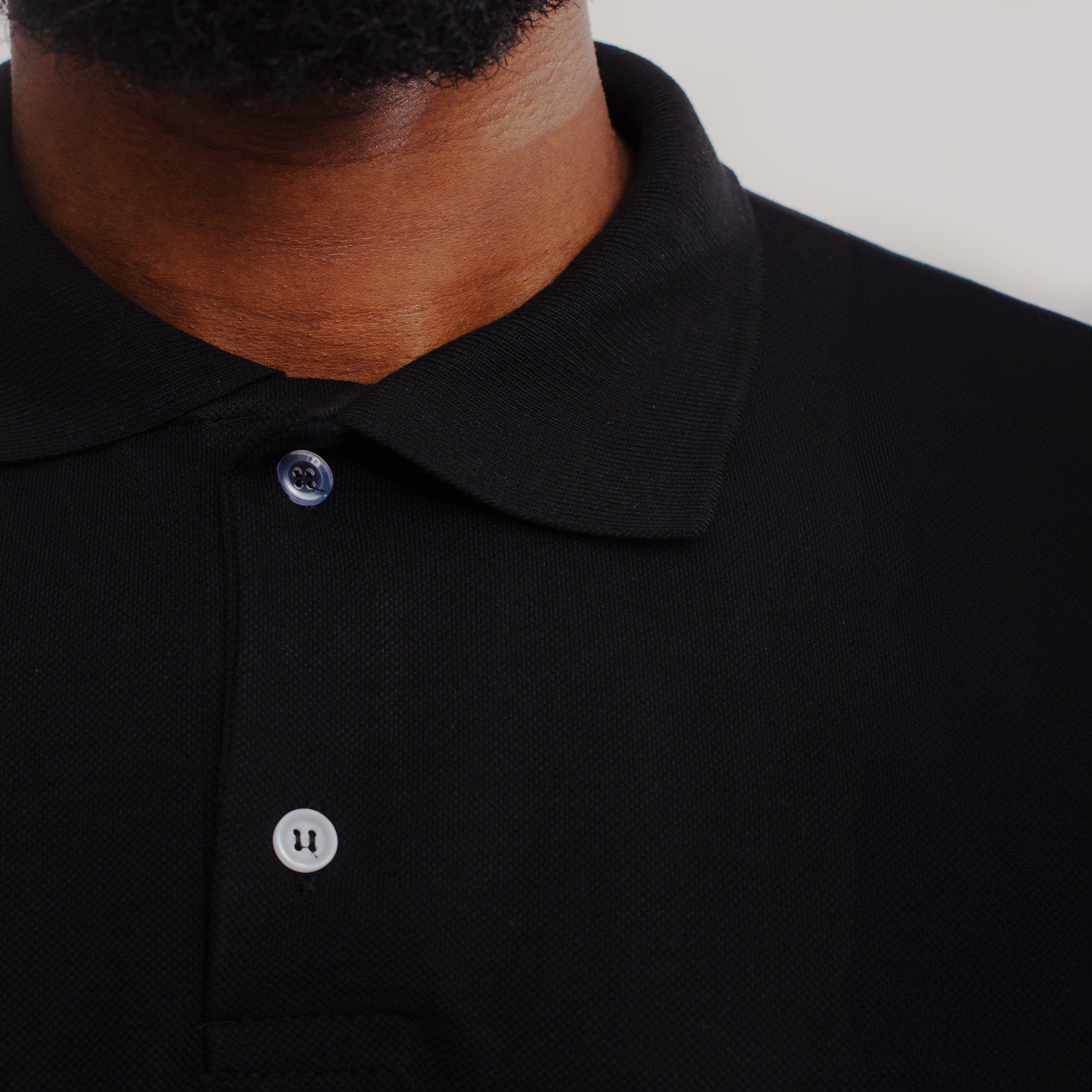Camisa Polo Piquet Algodão Preta