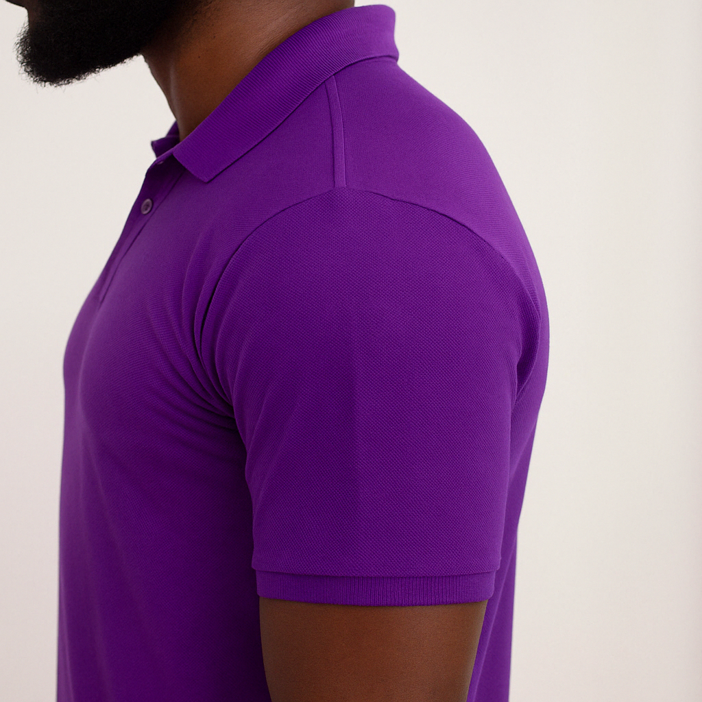 Camisa Polo Piquet Algodão Roxa