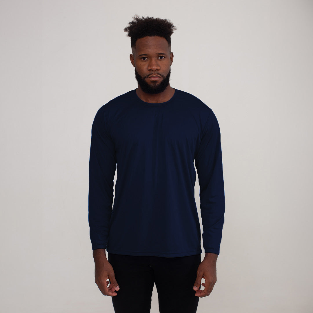 Camisa Azul Marinho UV Manga Longa