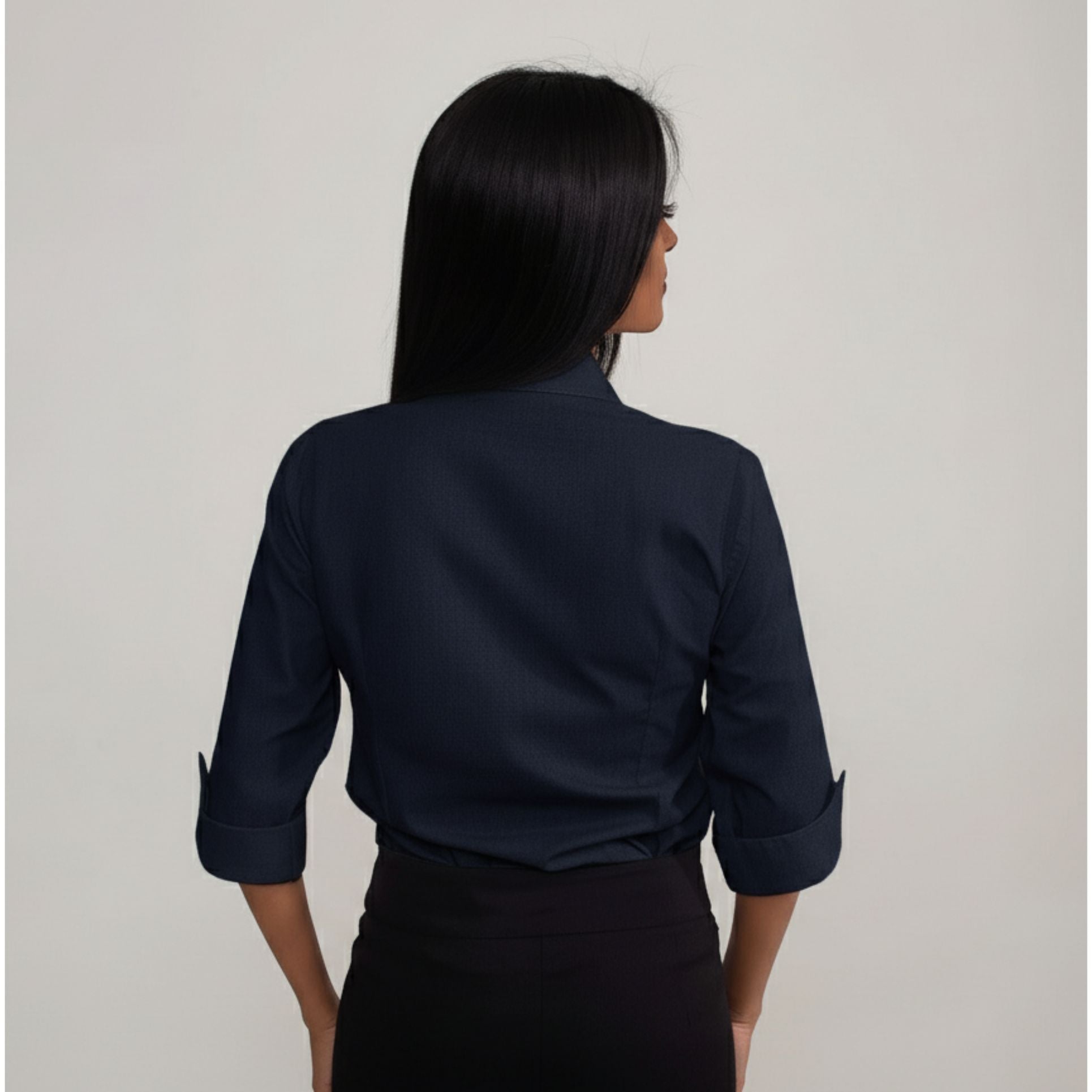 Camisa Jeans Feminina Social Manga Longa