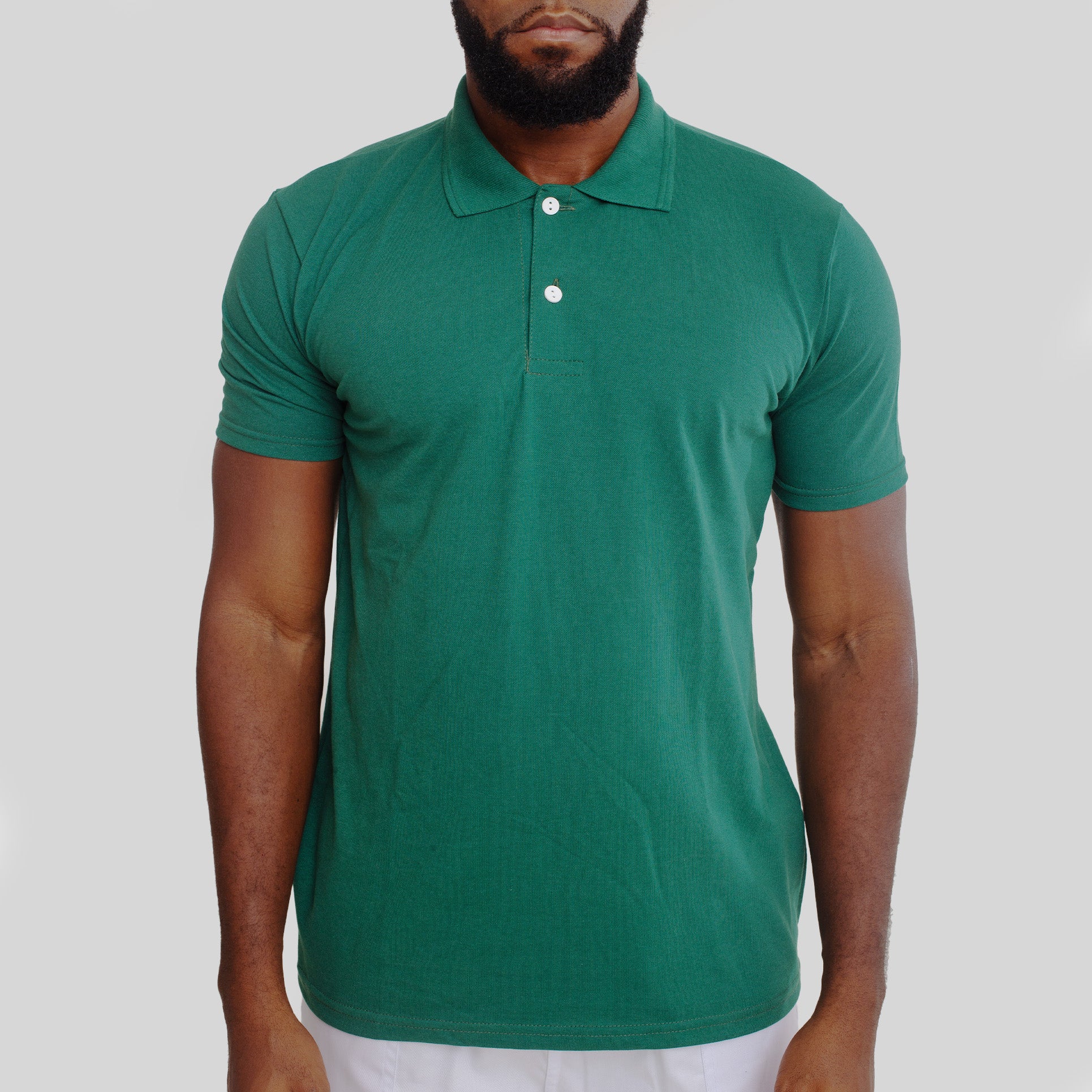 Camisa Polo Piquet Algodão Verde Floresta