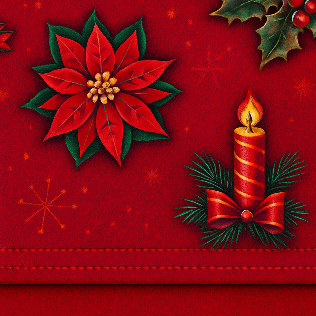 Toalha de Mesa Natal Vermelha