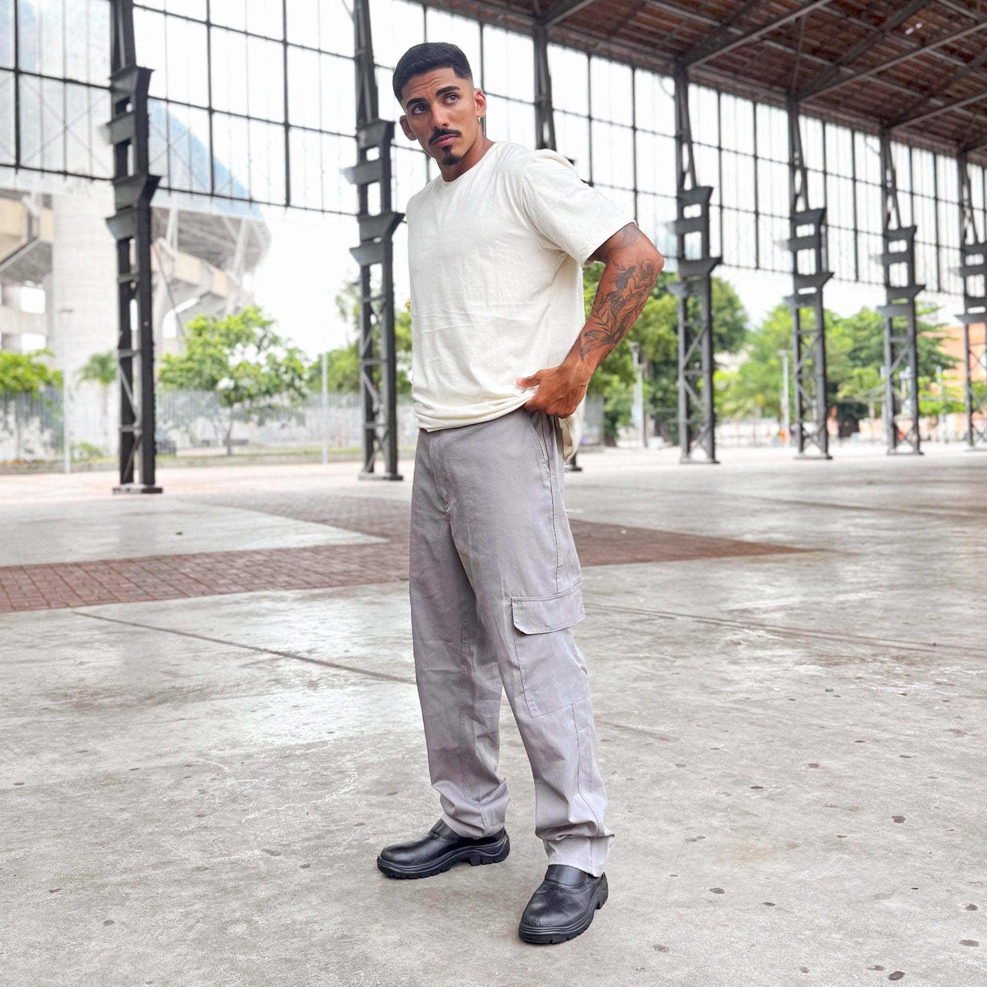 Calça Cargo Cinza