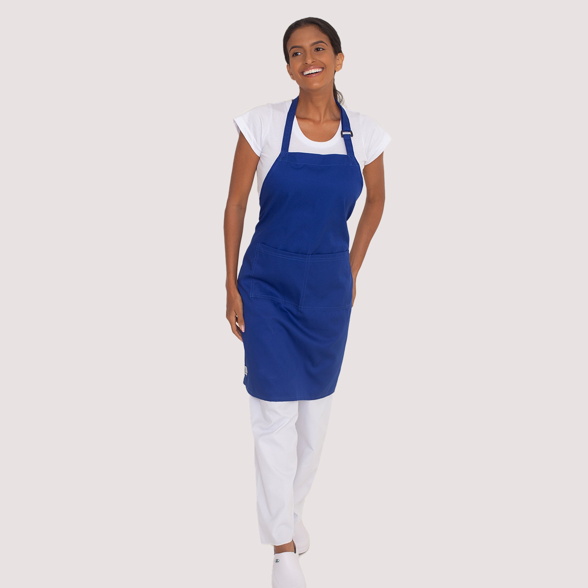 Avental Azul Royal com bolso Brim