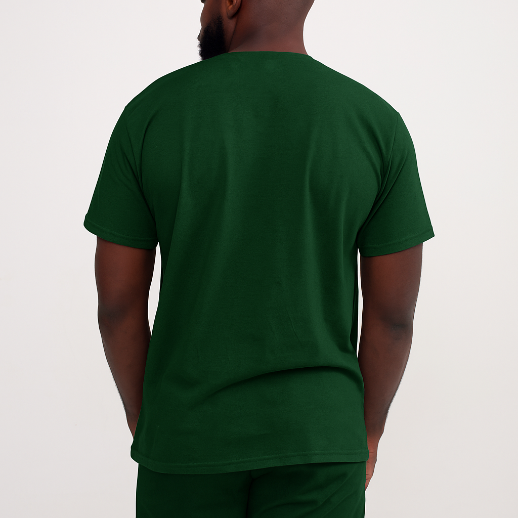 Camisa Verde Musgo de Malha 100% Algodão