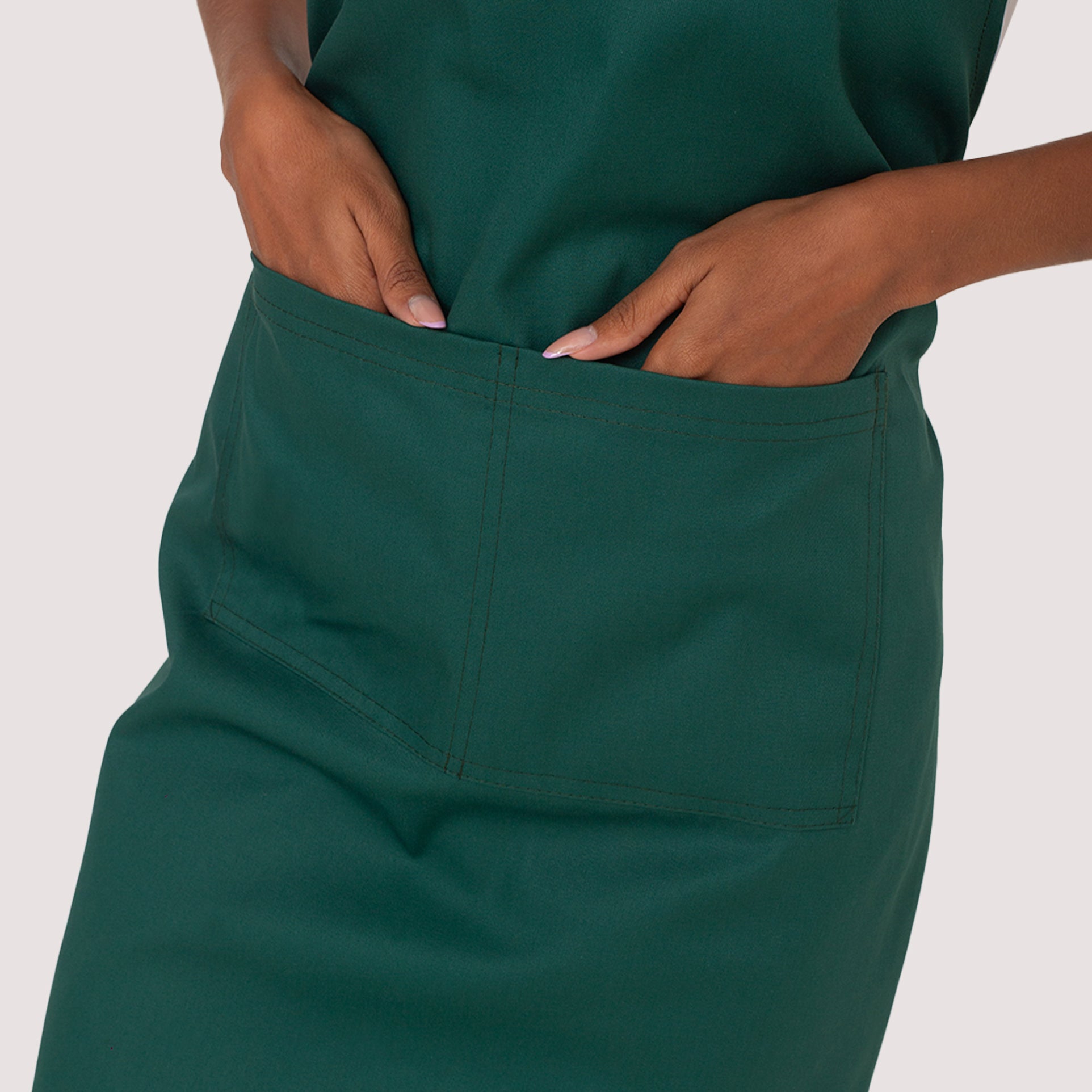Avental Verde Musgo com bolso Brim