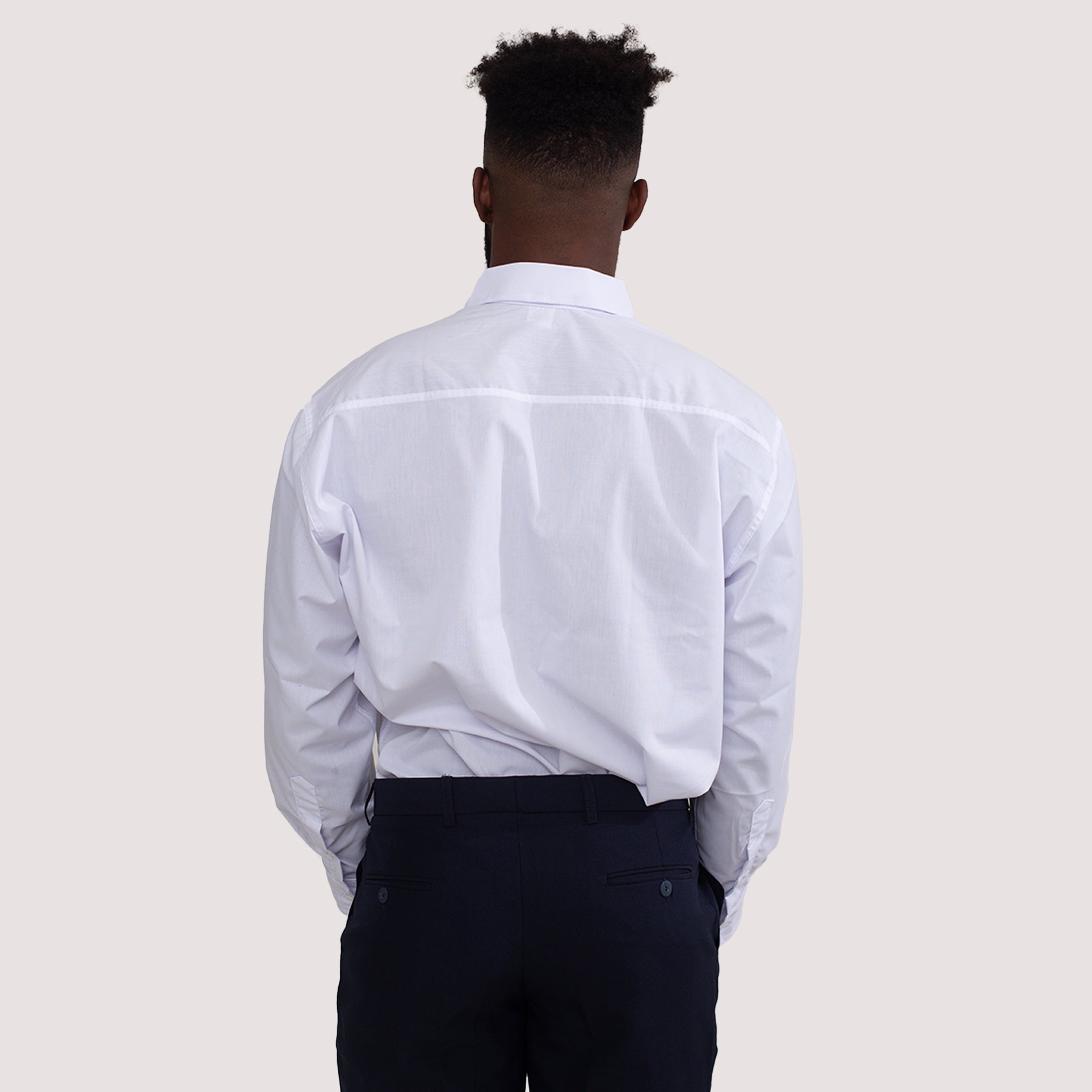 Camisa Social Algodão Manga Longa Masculina Branca