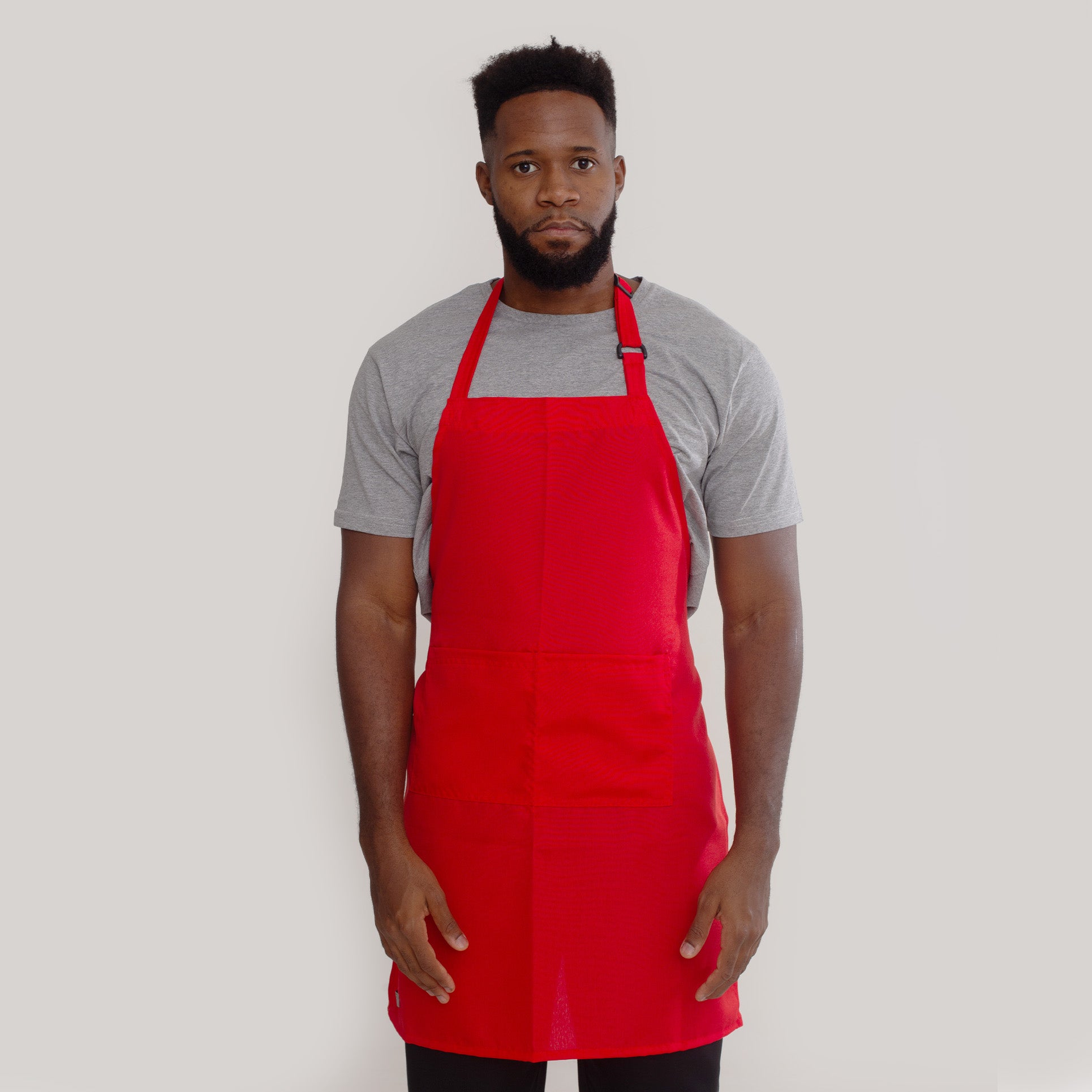 Avental para Garçom Vermelho Com Bolso Oxford