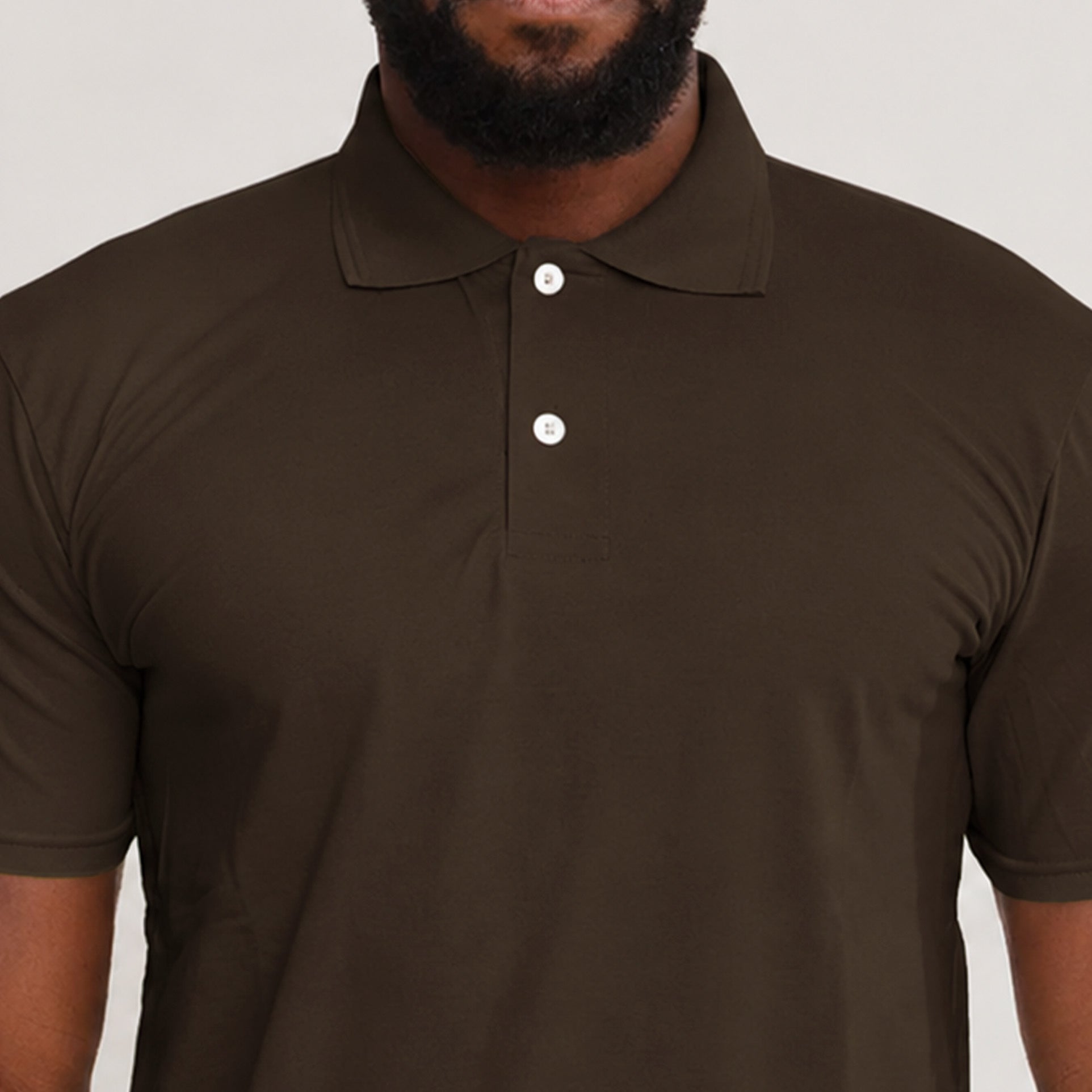 Camisa Polo Piquet Algodão Marrom