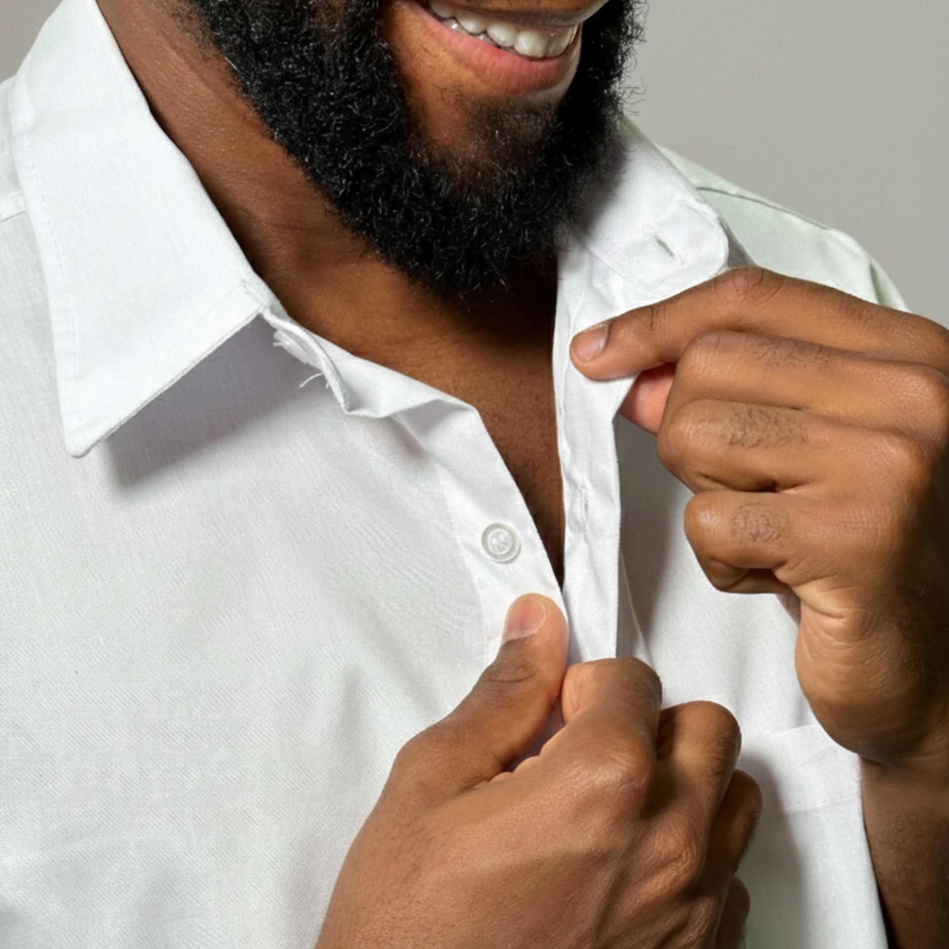 Camisa Social Microfibra Manga Curta Masculina Branca