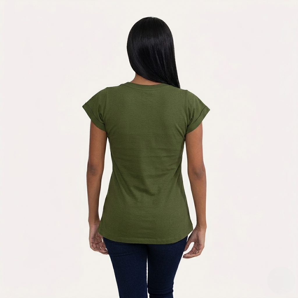 Camisa Verde de Algodão Premium Feminina
