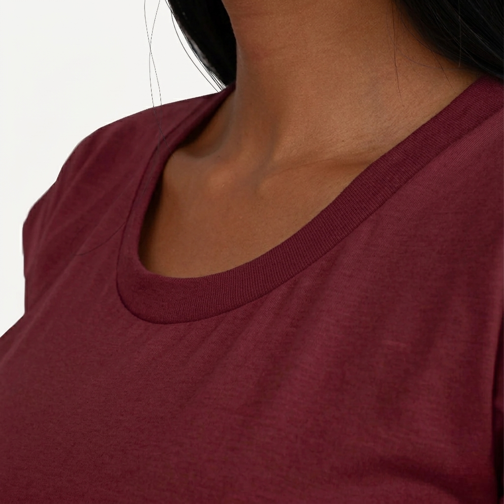 Camisa Vinho de Algodão Premium Feminina