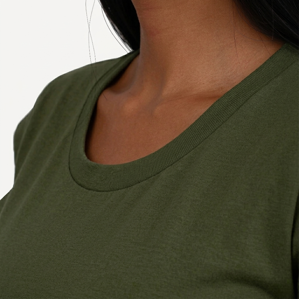 Camisa Verde de Algodão Premium Feminina