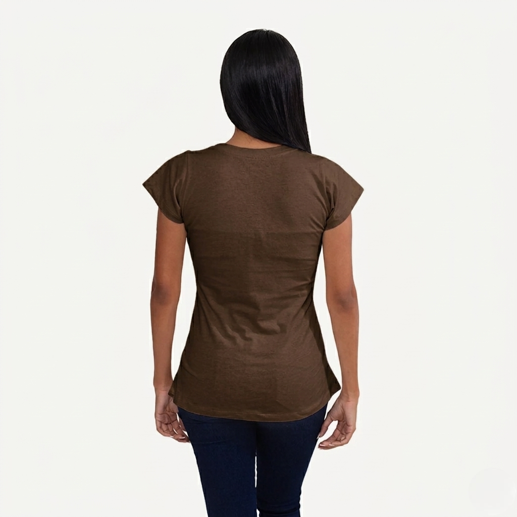 Camisa Marrom de Algodão Premium Feminina