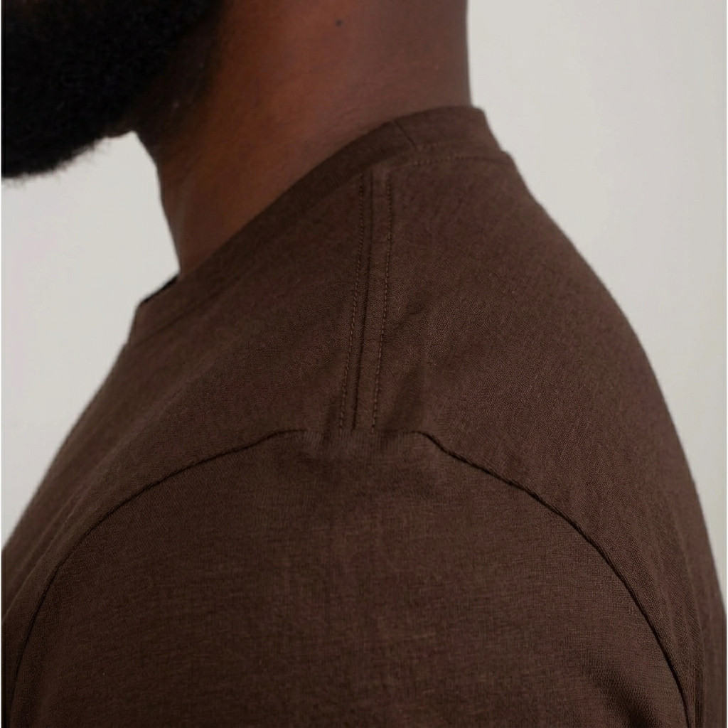 Camisa Marrom de Algodão Premium Masculina