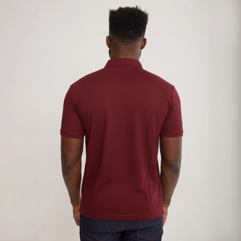 Camisa Polo Piquet Algodão Vinho