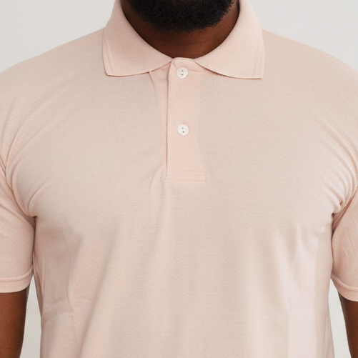 Camisa Polo Piquet Algodão Rosa