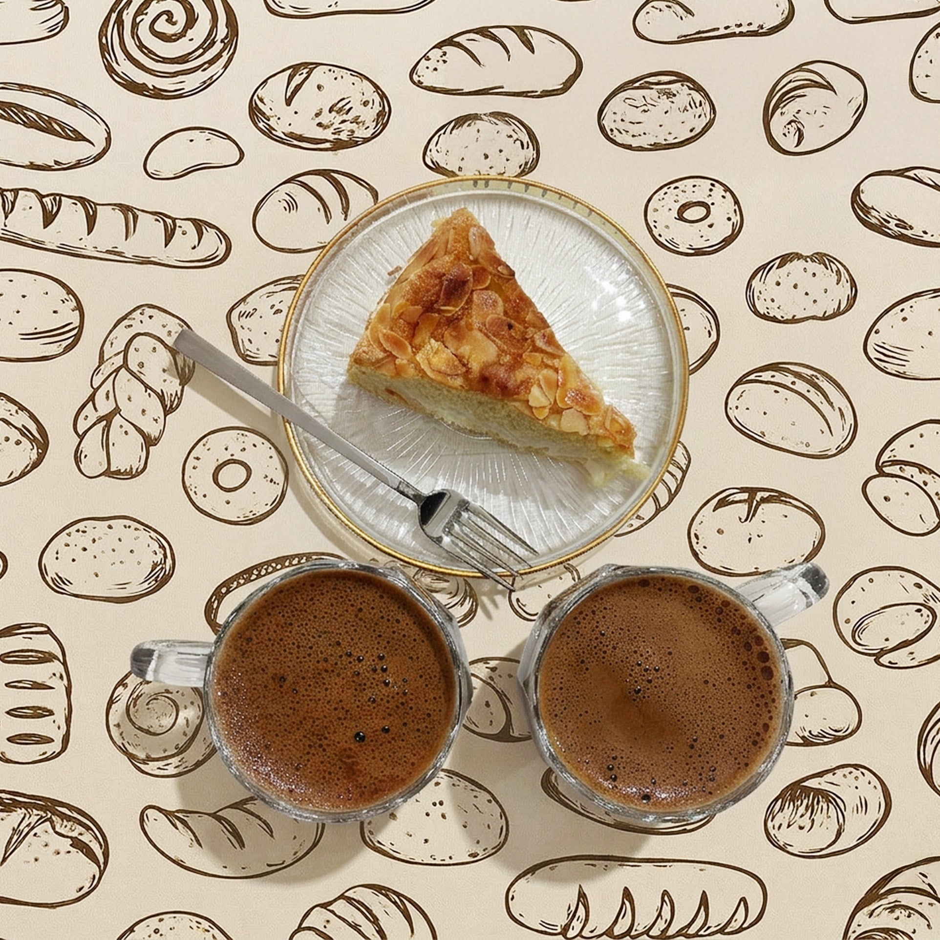 Toalha de Mesa Pãozinho 1,50x1,50 Quadrada
