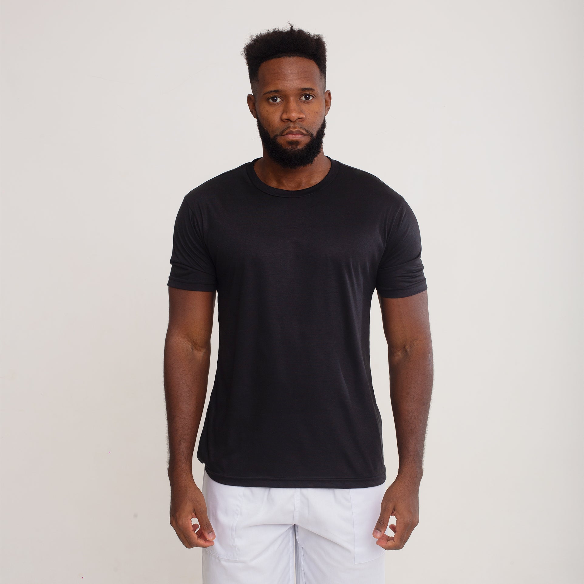 Camisa Preta de Algodão Premium Masculina