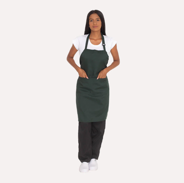 Avental para Garçom Verde Musgo Com Bolso Oxford