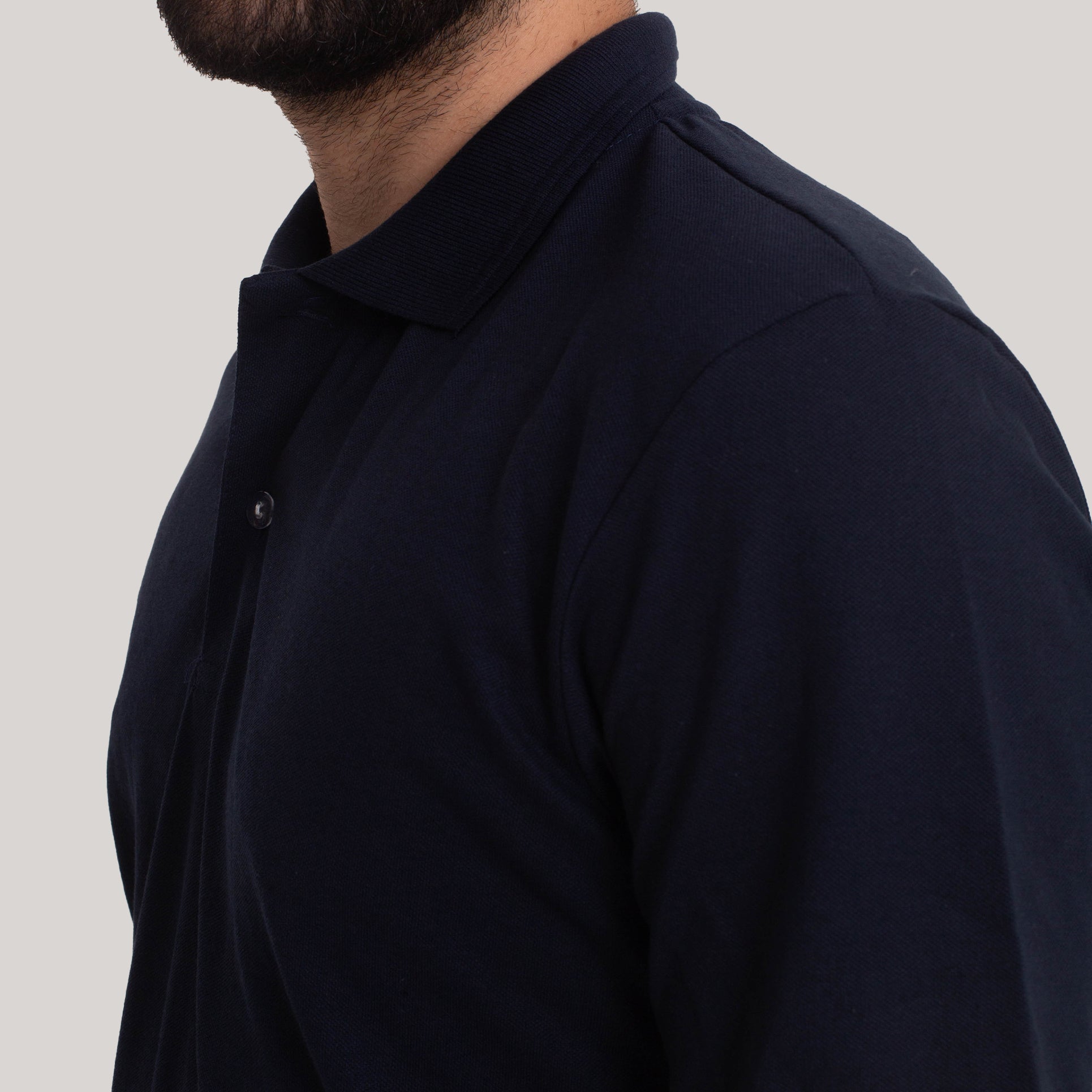 Camisa Polo Piquet Algodão Azul Marinho