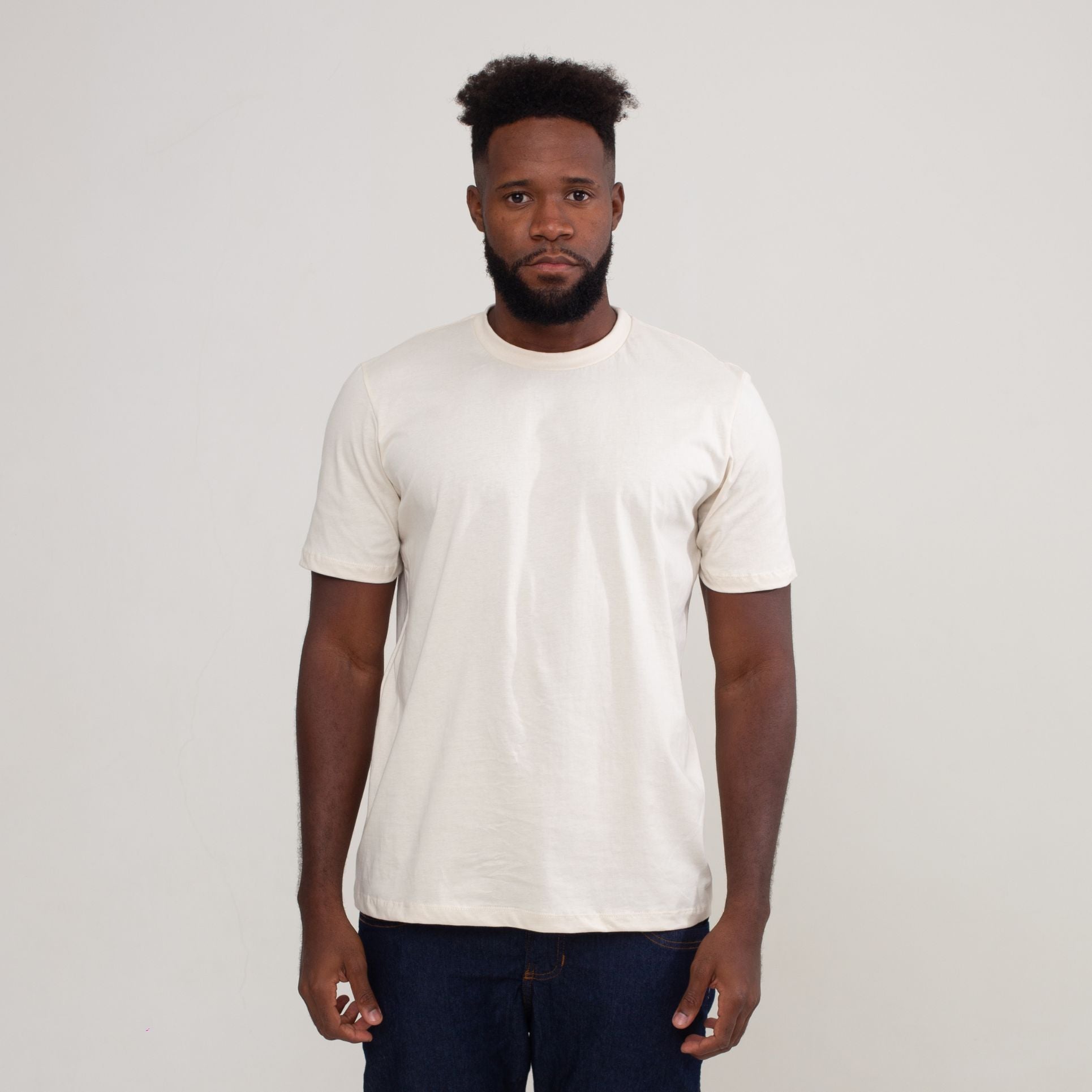 Camisa Bege de Algodão Premium Masculina