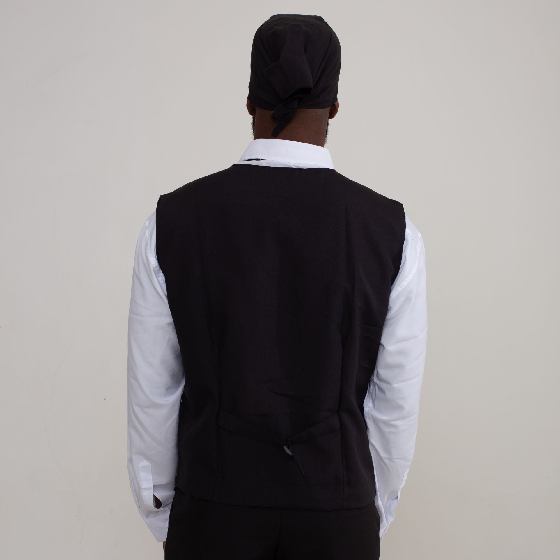 Colete Oxford Risca de Giz Preto