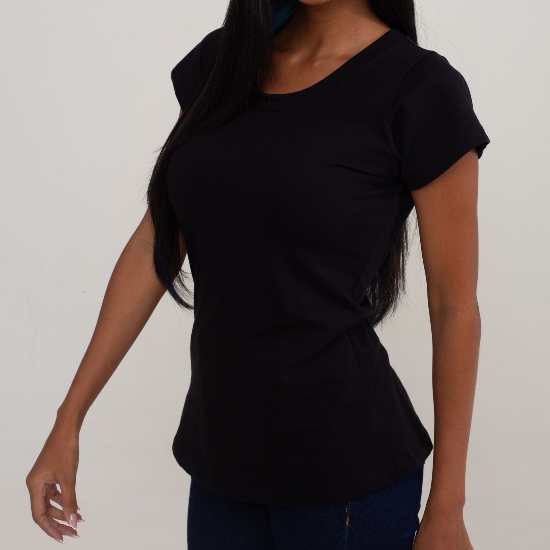Camisa Preta de Algodão Premium Feminina