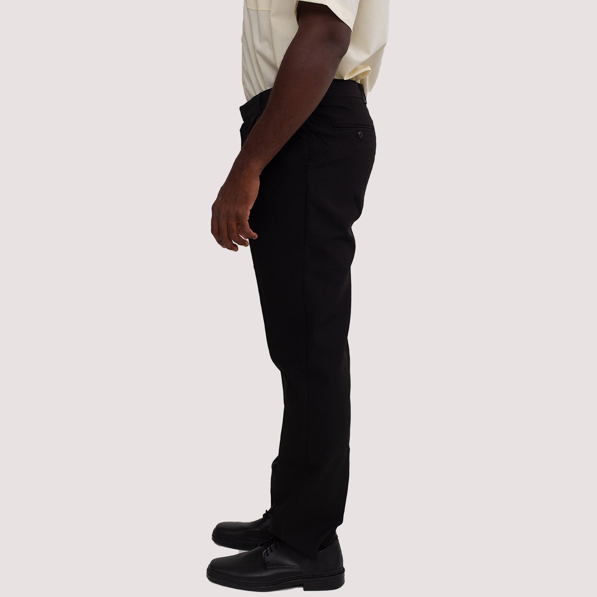 Calça Social Preta com Prega Masculina Oxford