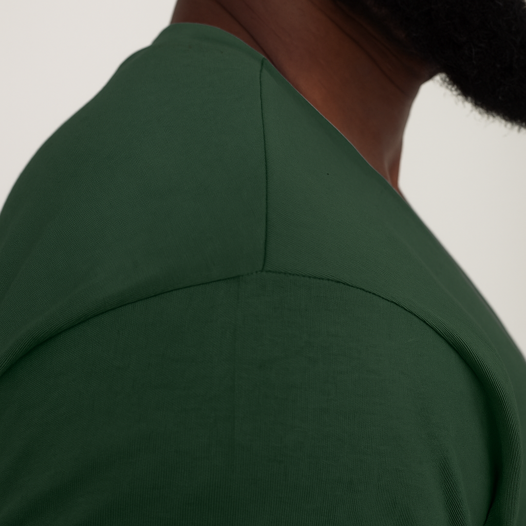 Camisa Verde Musgo de Malha 100% Algodão