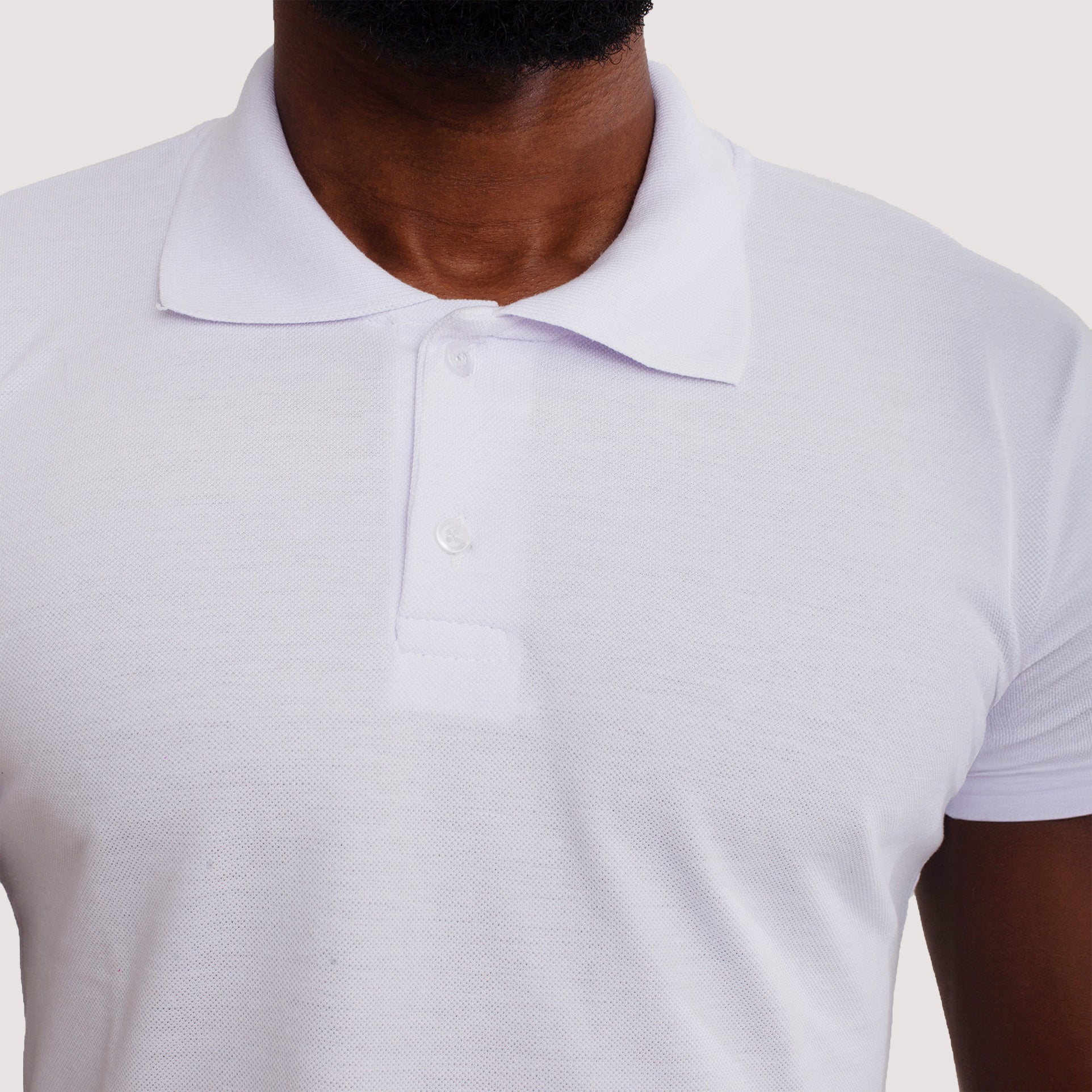 Camisa Polo Piquet Algodão Branco
