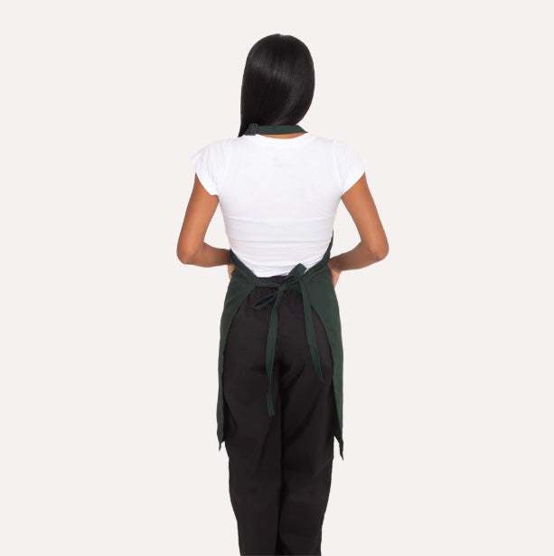 Avental para Garçom Verde Musgo Com Bolso Oxford