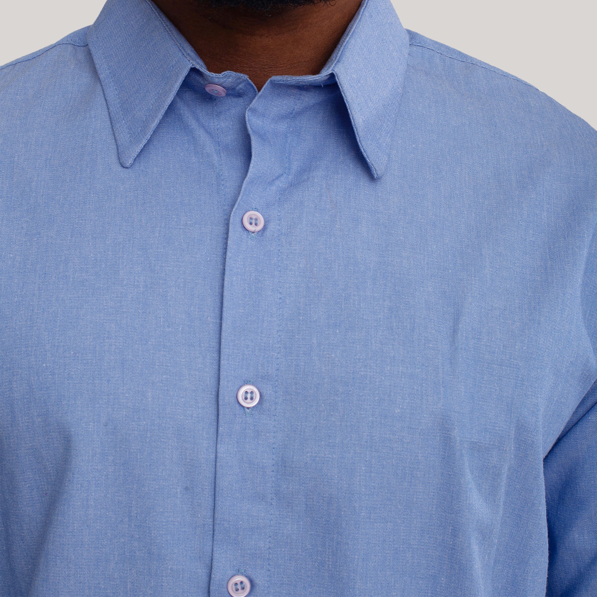 Camisa Social Azul Claro Unioffice Manga longa Masculina