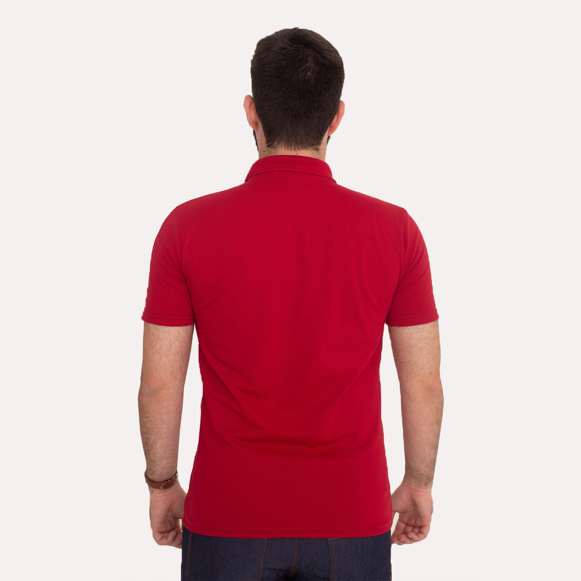 Camisa Polo Piquet Algodão Vermelha