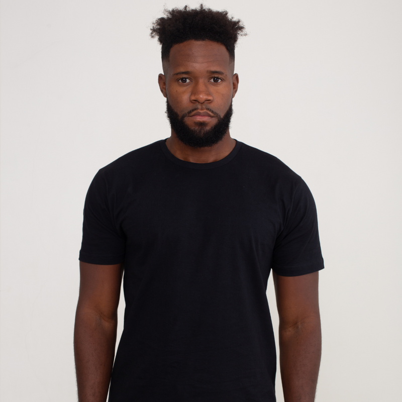 Camisa Preta de Malha 100% Algodão