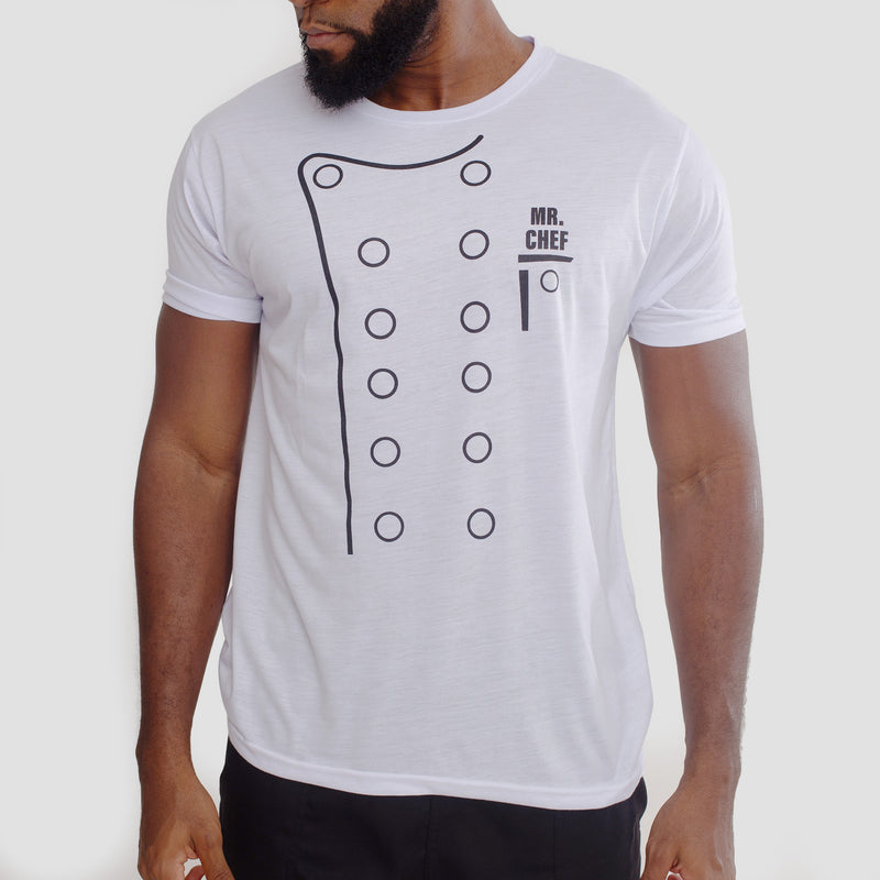 Camisa de Malha 100% Algodão Branca Mr Chef
