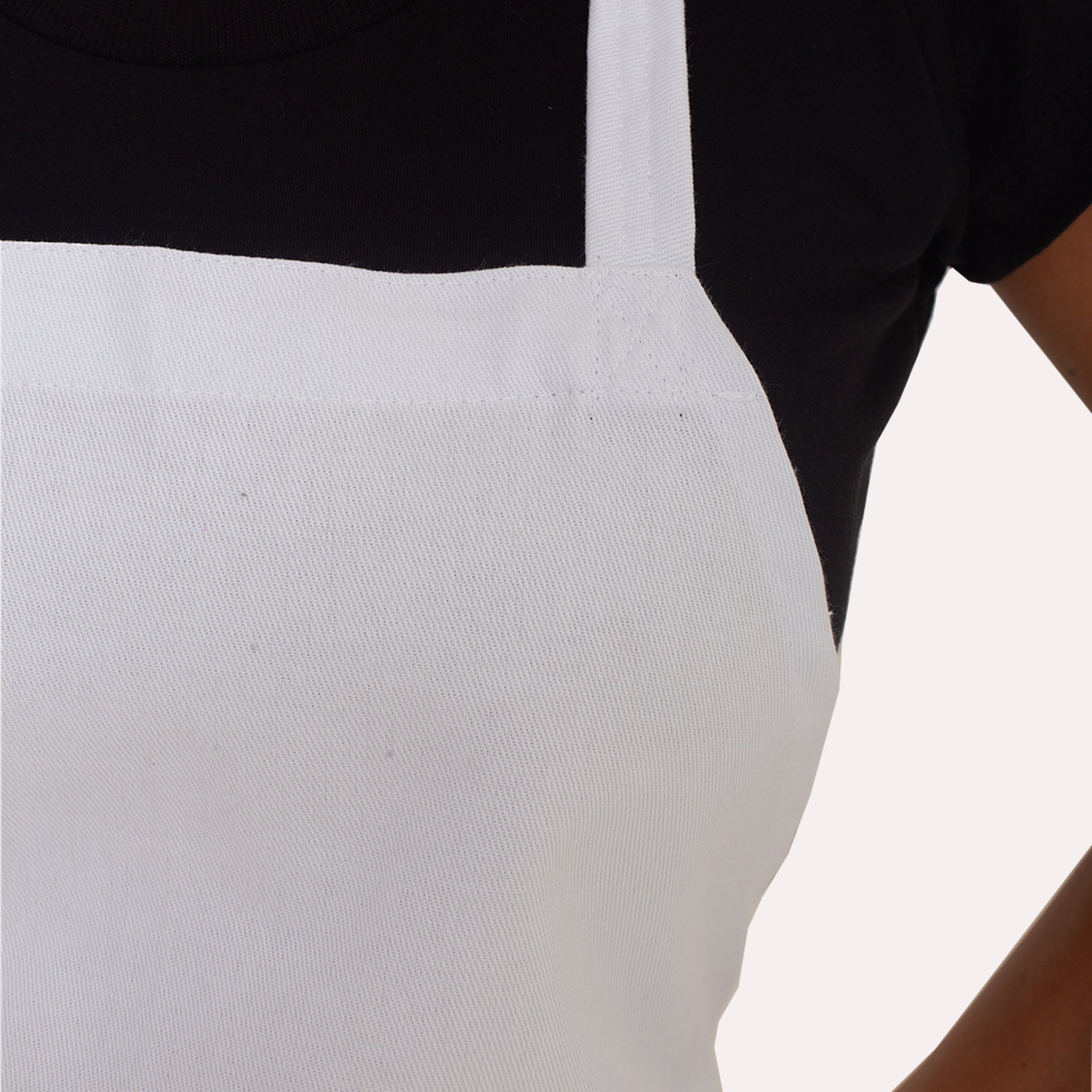 Avental Branco Profissional Brim Algodão com Bolso Resistente a Líquidos e Gordura