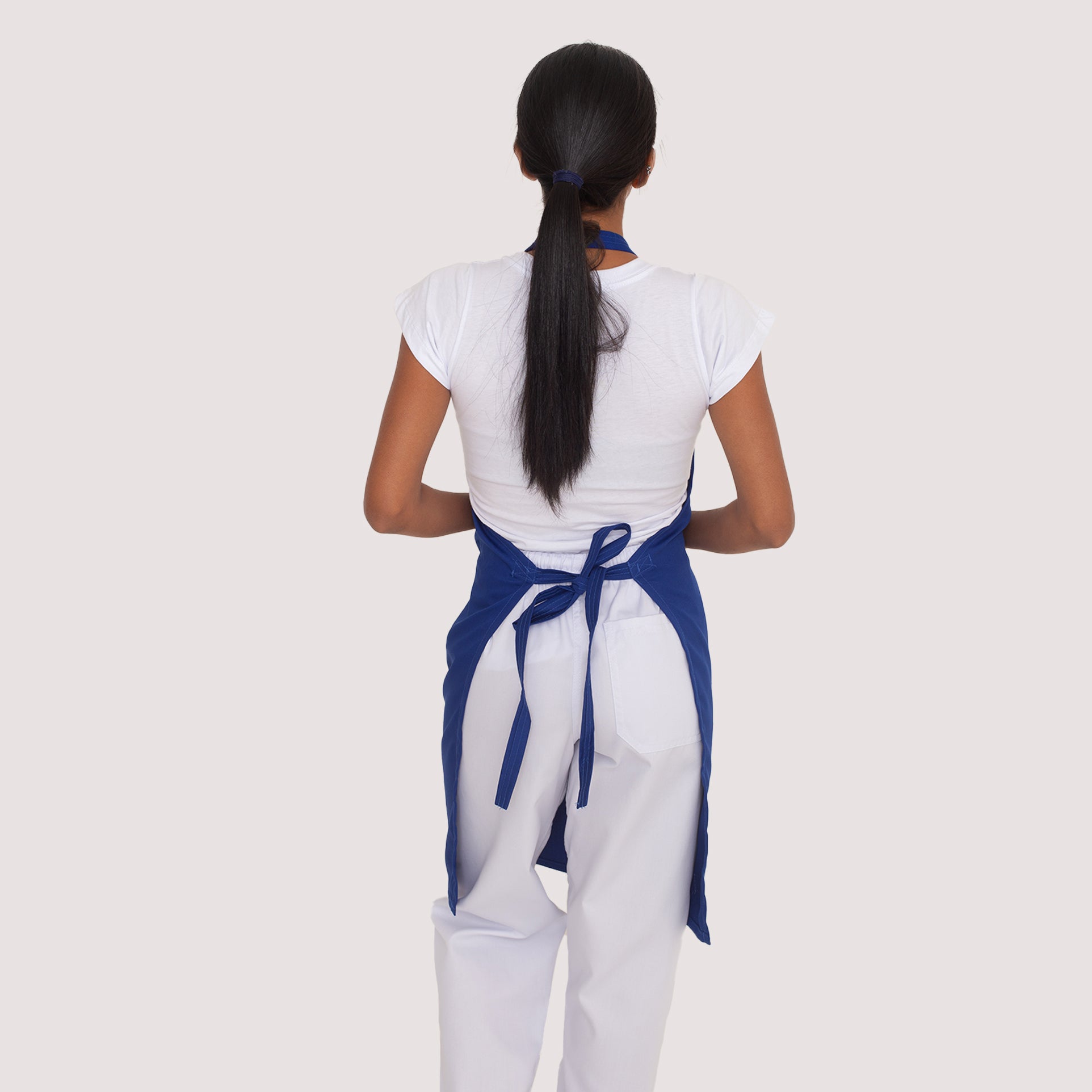 Avental Azul Royal com bolso Brim