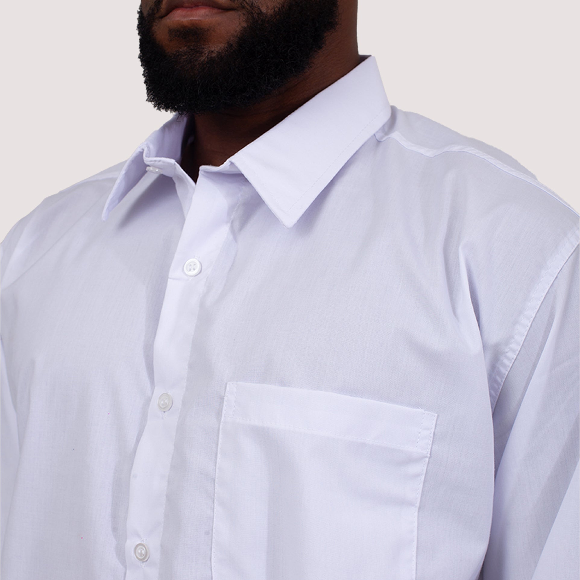 Camisa Social Algodão Manga Longa Masculina Branca