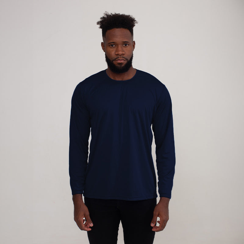 Camisa Azul Marinho UV Manga Longa