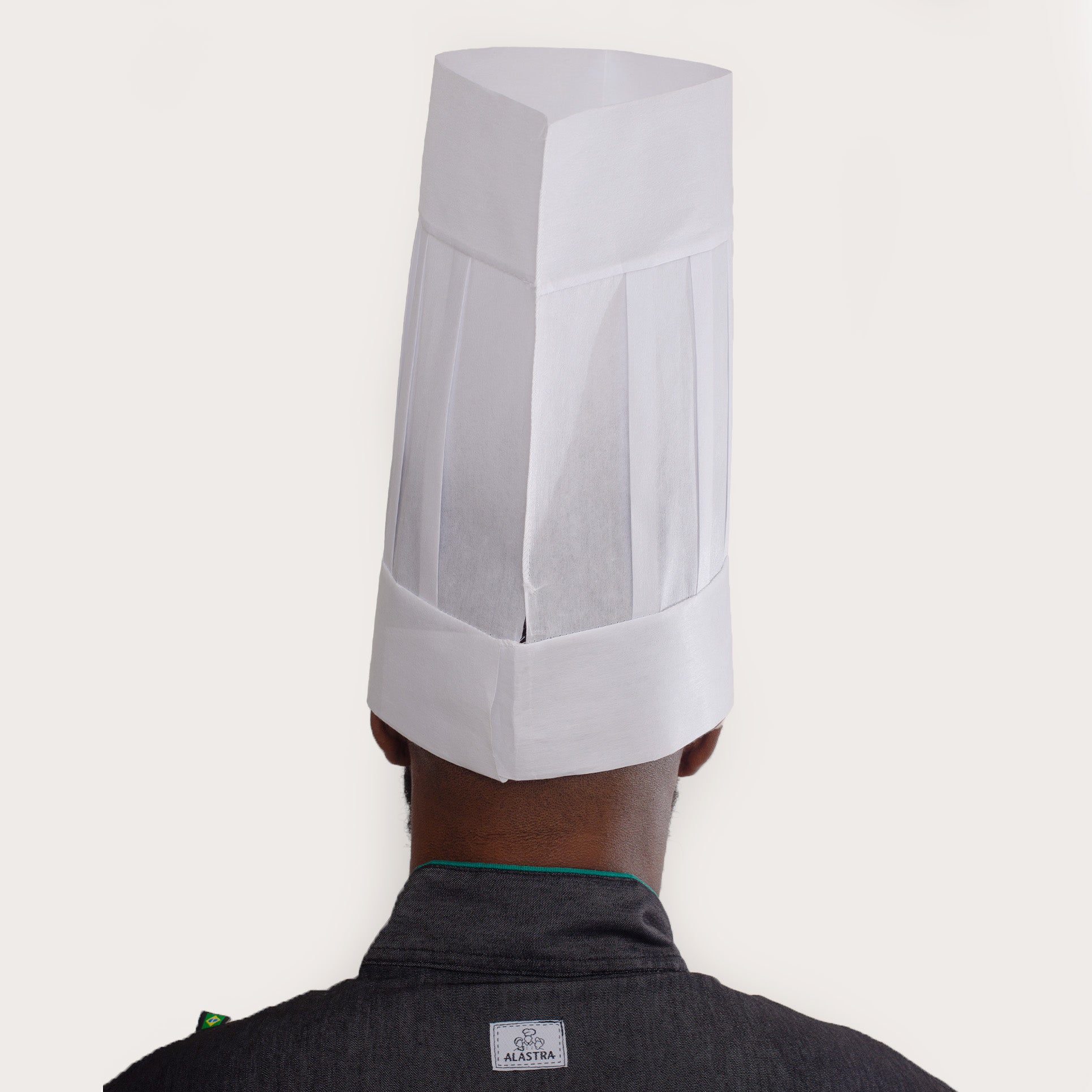 Chapéu de Cozinheiro Descartável Branco