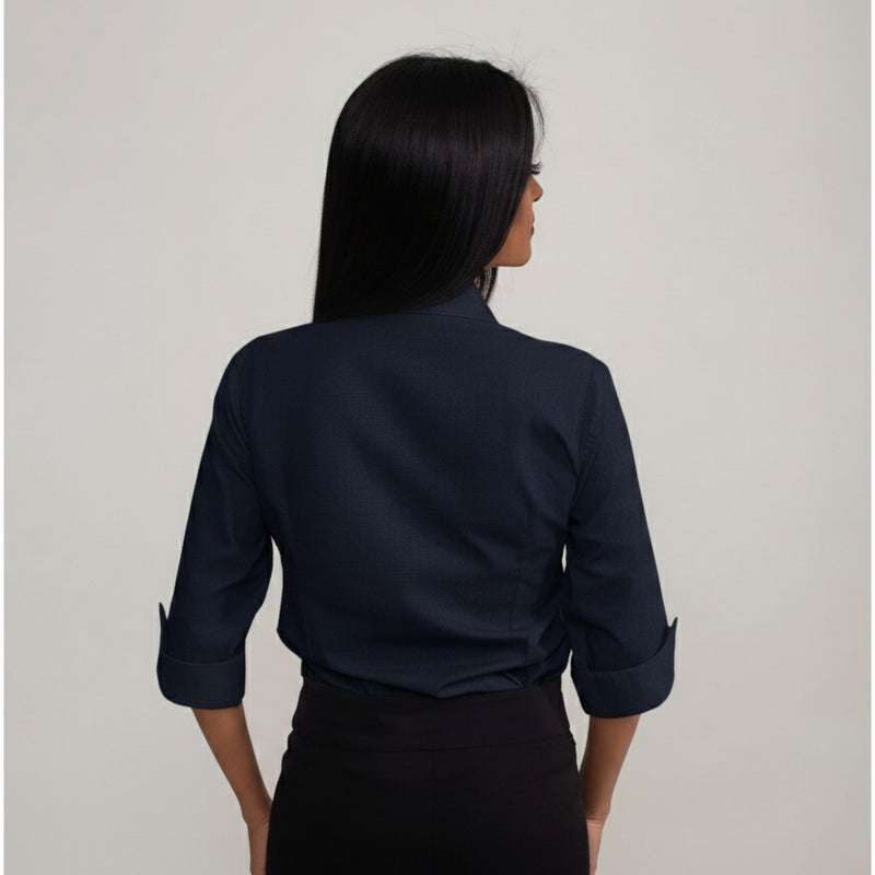 Camisa Jeans Feminina Social Manga Longa