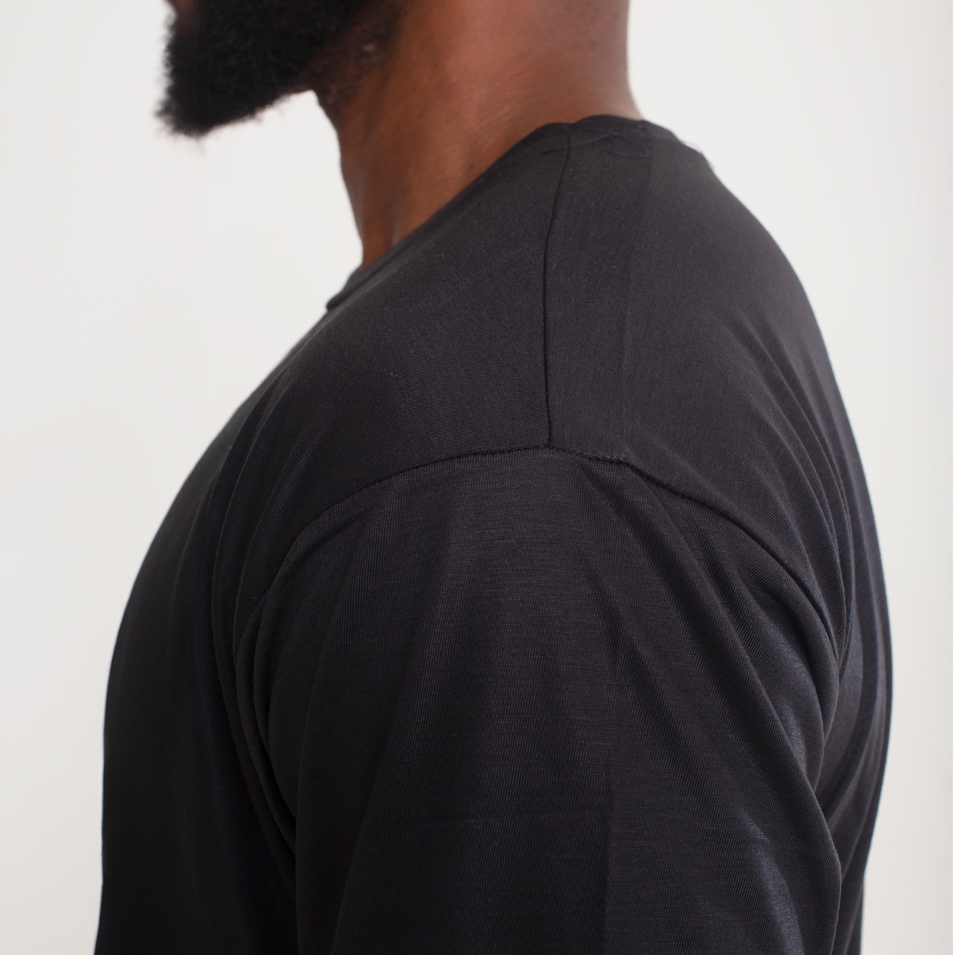 Camisa Preta de Malha 100% Algodão