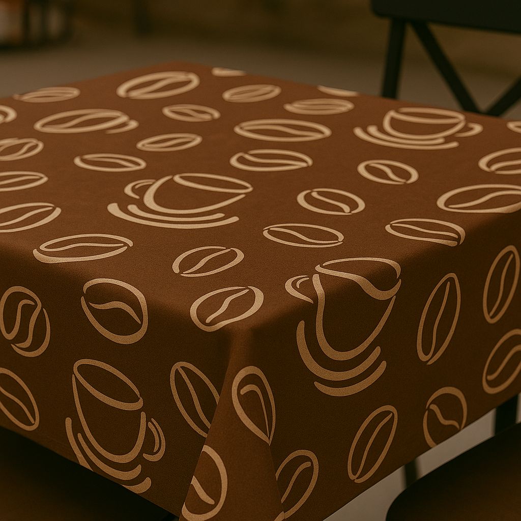 Toalha de Mesa Café Marrom 1,50x1,50 Quadrada