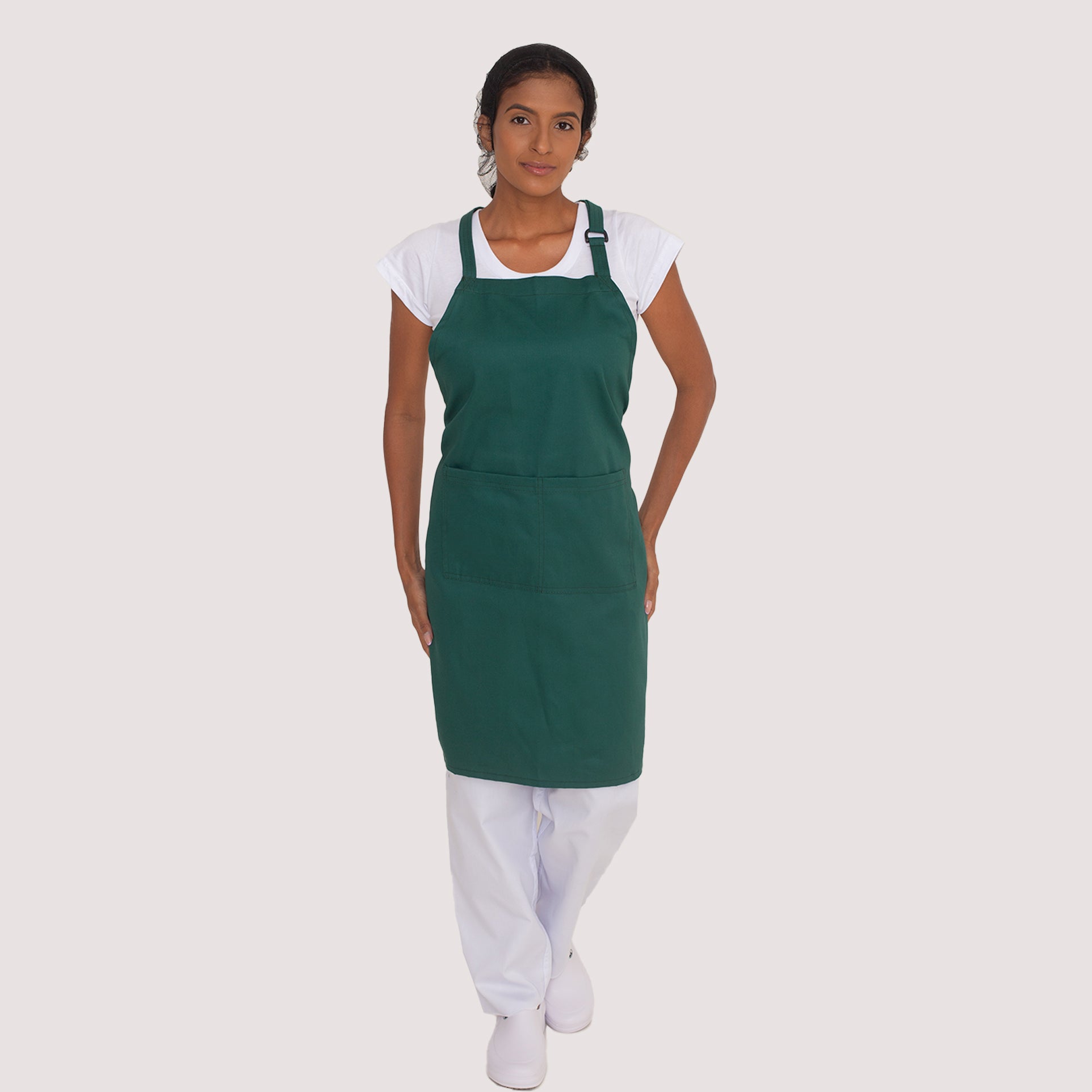 Avental Verde Musgo com bolso Brim