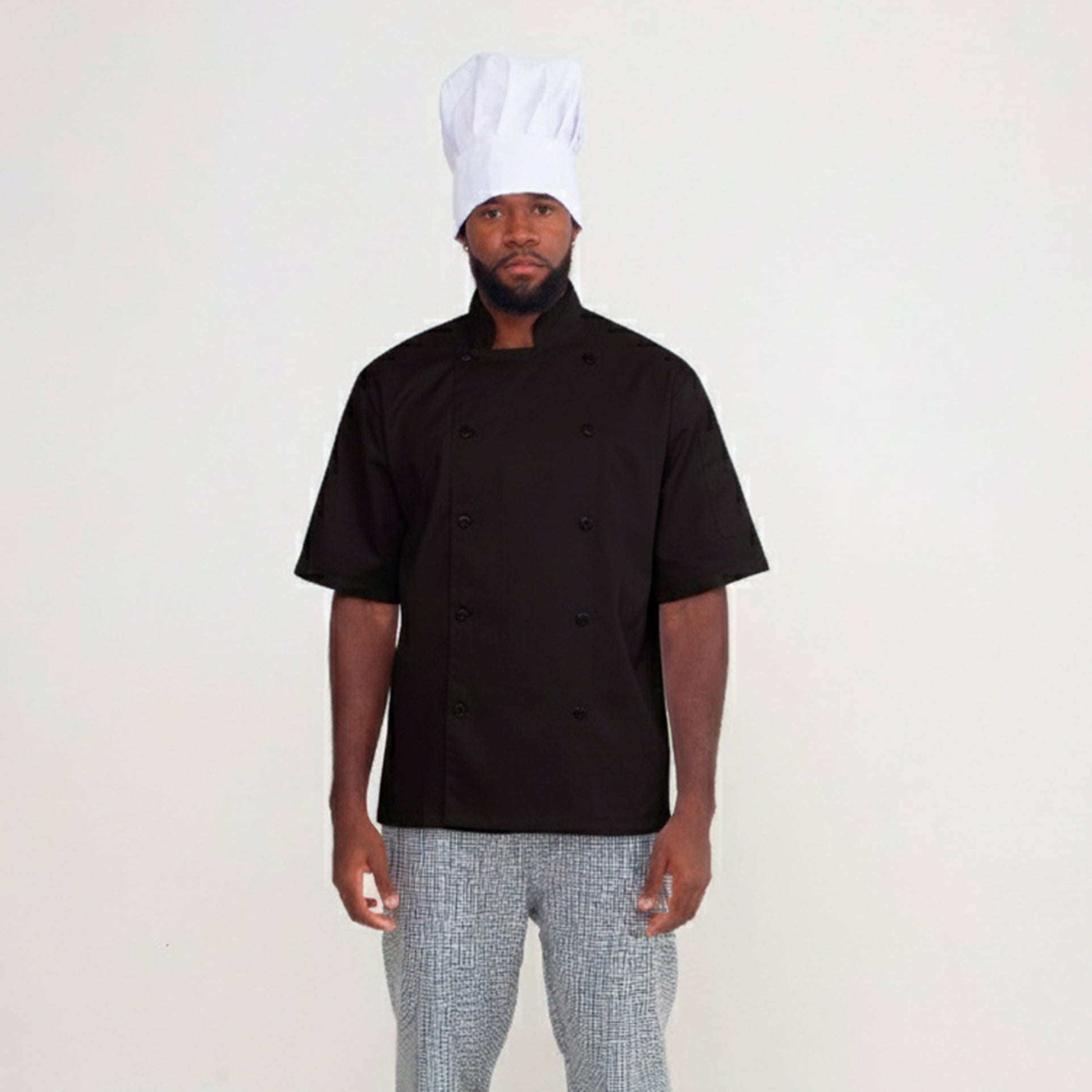 Dólmã Manga Curta Com Botões Pretos